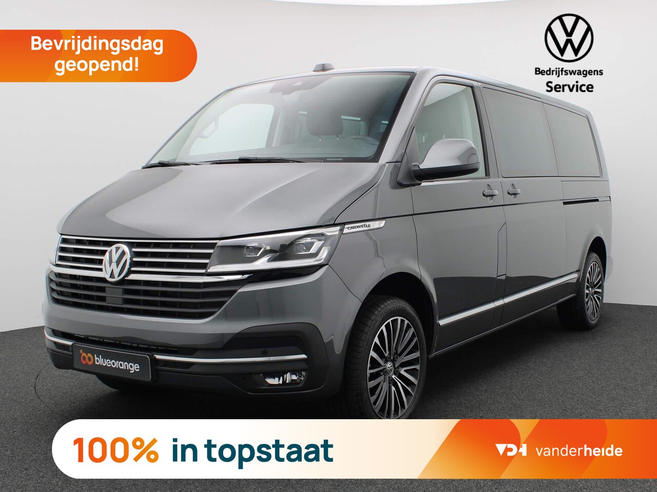 Volkswagen Transporter Caravelle - 2.0 TDI L2H1 204PK DSG (gesloten bestel) Achteruitrijcamera, 2x elek. schuifdeur, leder, w - AutoWereld.nl