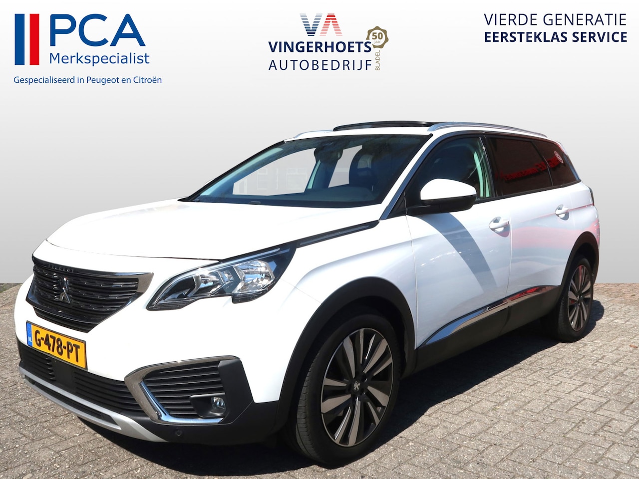 Peugeot 5008 - Superluxe 7-Persoons 130 Pk Benzine * Open Schuifdak * 1/2 Lederen Interieur * Voor en Ach - AutoWereld.nl