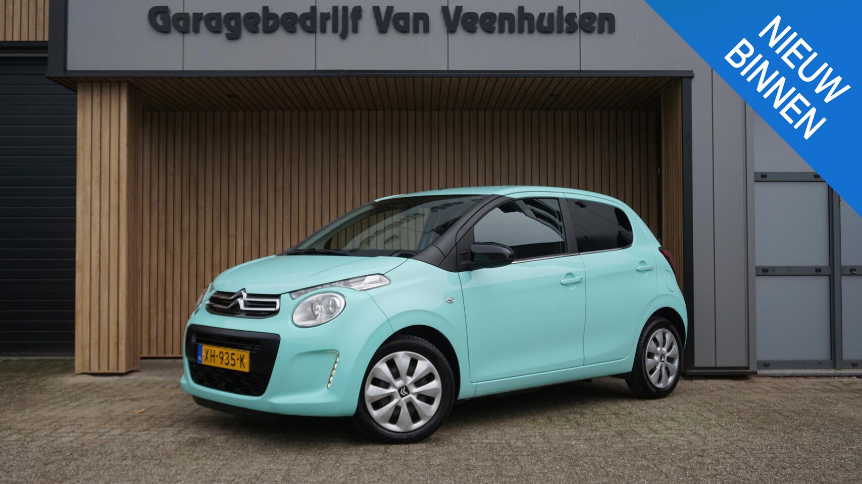Citroën C1 - 1.0 72pk VTi Feel 5Drs Airco Speed Limited LED Bluetooth Pacific Green *NL auto* 48175km! - AutoWereld.nl