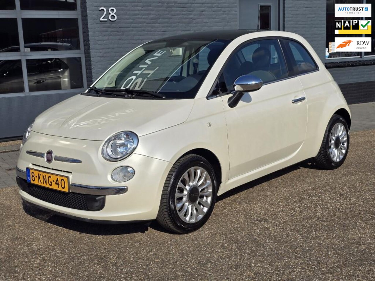 Fiat 500 - 0.9 TwinAir Lounge PARELMOER PANORAMADAK AIRCO ZEER MOOI - AutoWereld.nl