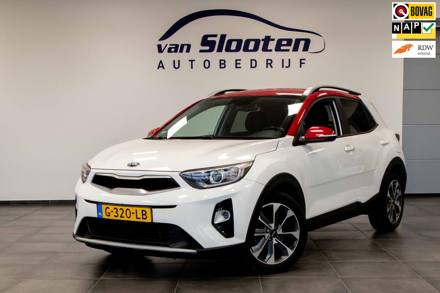 Kia Stonic - 1.0 T-GDi DynamicPlusLine| Navi| Apple Car Play/Android auto| Bi-Tone Wit met Rood Dak| Ca - AutoWereld.nl