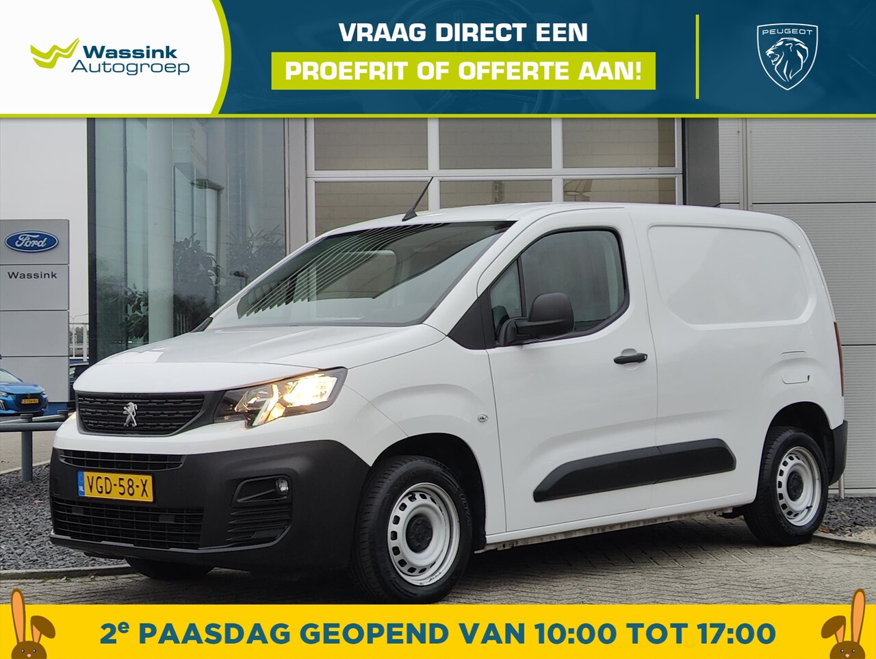 Peugeot Partner - 1.5 BlueHDi 75pk 1000kg 3-zits Premium | Navigatie | Carplay | Android auto - AutoWereld.nl