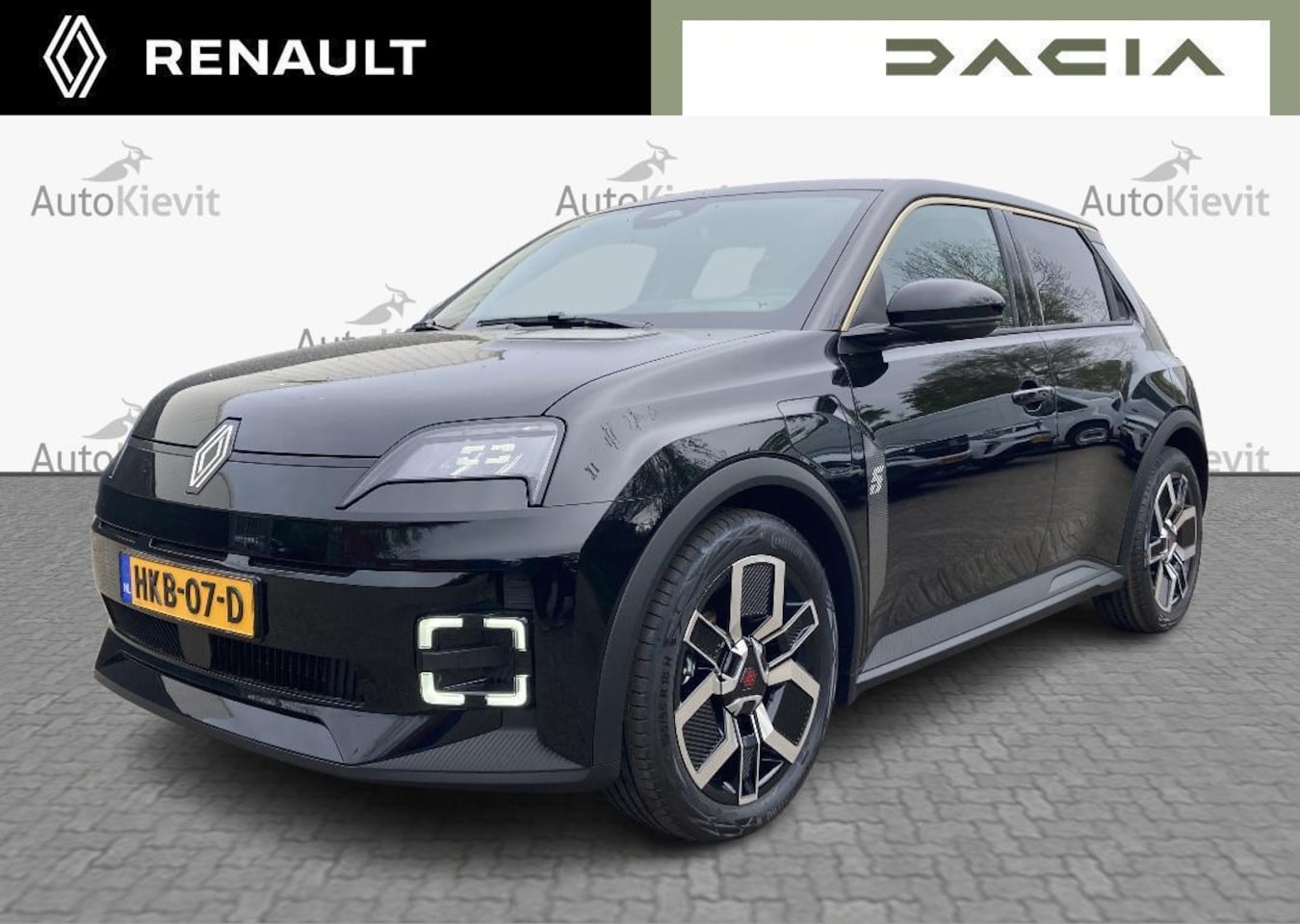 Renault 5 - urban range techno 40 kWh - pack winter - daklijst in kleur warm titanium - AutoWereld.nl