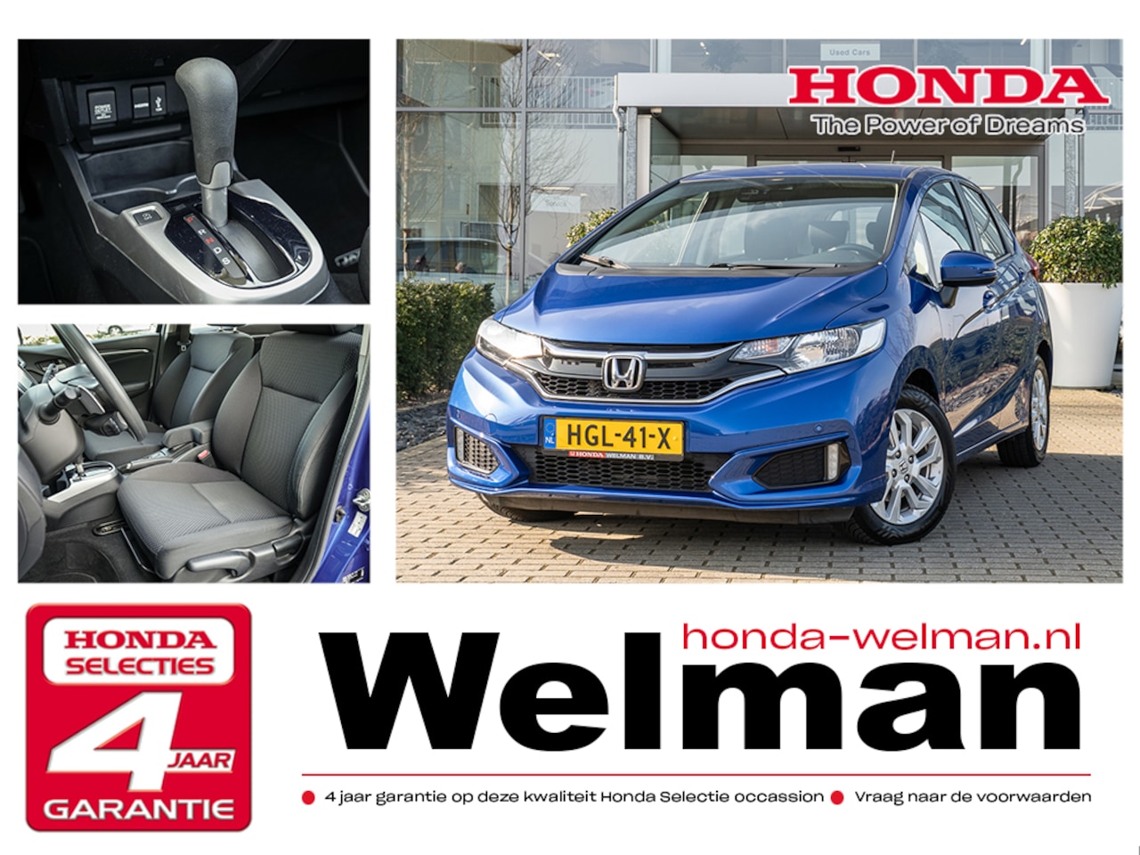 Honda Jazz - 1.3i V-TEC COMFORT - NAVIGATIE - ALL WEATHERS - STOELVERWARMING - AutoWereld.nl