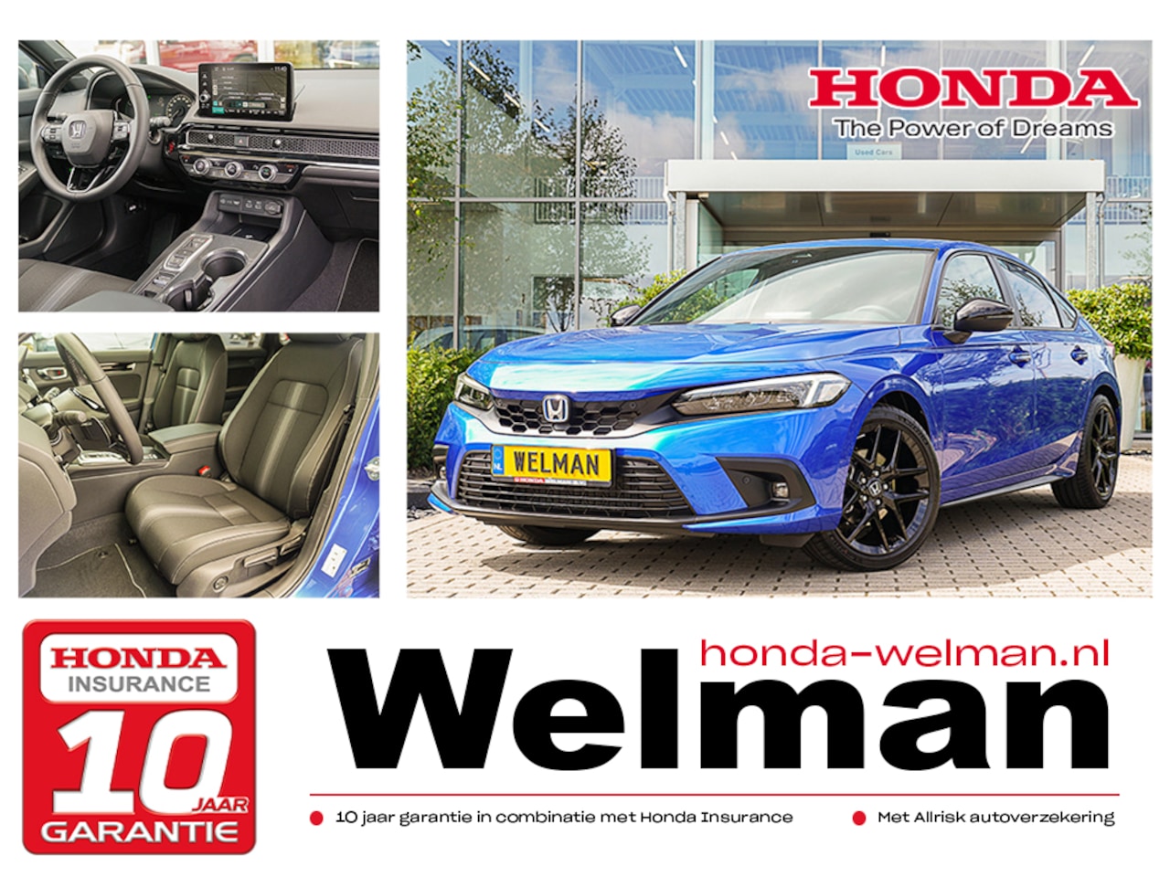 Honda Civic - 2.0i e:HEV SPORT - NIEUW - FULL HYBRID - AUTOMAAT - AutoWereld.nl