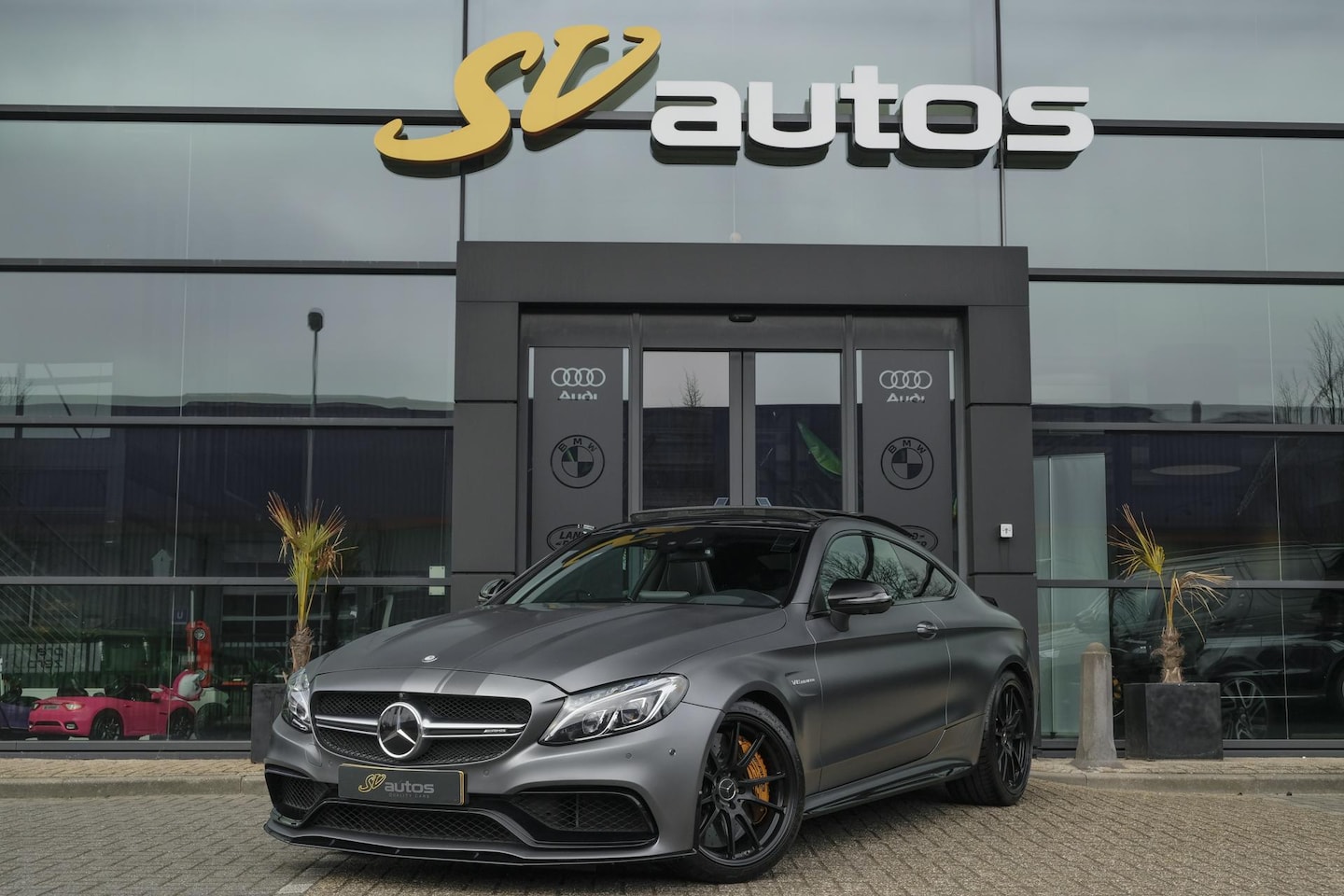 Mercedes-Benz C-klasse Coupé - C63s AMG 510pk Edition 1 Panoramadak Keramisch Magno matte Schaalstoelen Rij assistentiepa - AutoWereld.nl