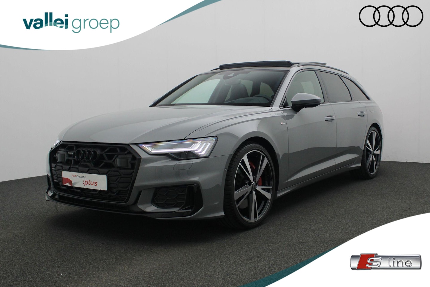 Audi A6 Avant - 55 TFSI e 367 pk S-tronic quattro S edition Competition / S-Line  | Nardo Grey | Audi RS k - AutoWereld.nl