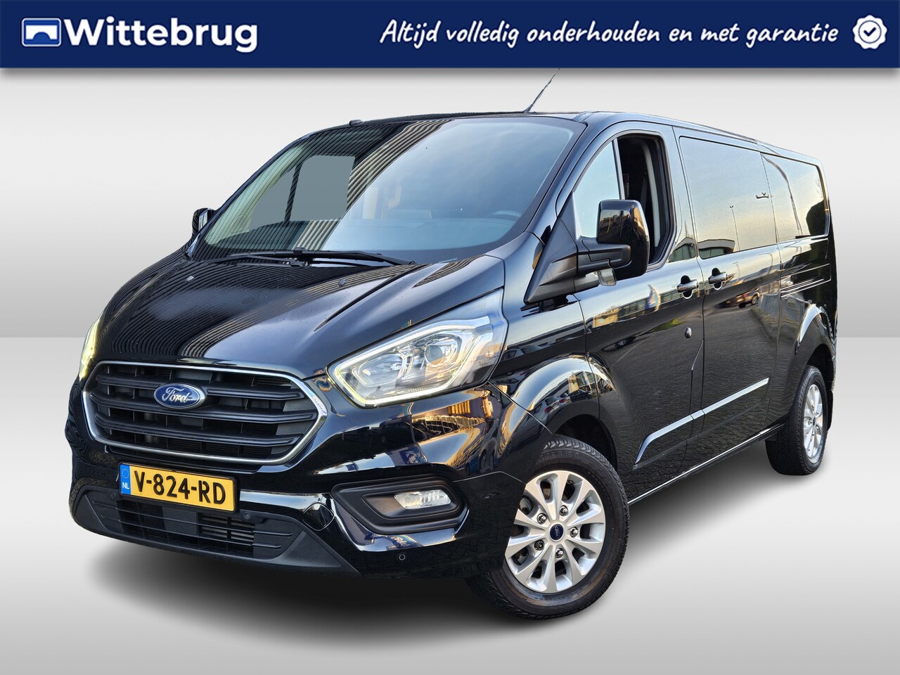 Ford Transit Custom - 300 2.0 TDCI 170pk L2H1 Limited DC Automaat | Dubbele Cabine 5-Zits | 2 Schuifdeuren | Cam - AutoWereld.nl
