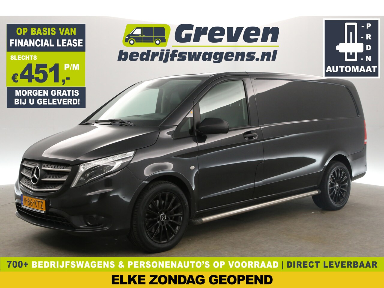 Mercedes-Benz Vito - 119 CDI Lang 191PK Automaat Clima Camera Cruise Navi PDC 18"LMV Leder Stoelverw. Trekhaak - AutoWereld.nl