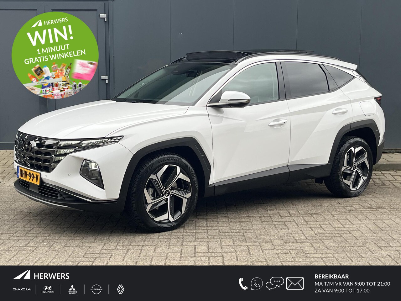 Hyundai Tucson - 1.6 T-GDI HEV 230pk Premium Sky Automaat / Trekgewicht 1.650 kg / Elektrisch Glazen schuif - AutoWereld.nl