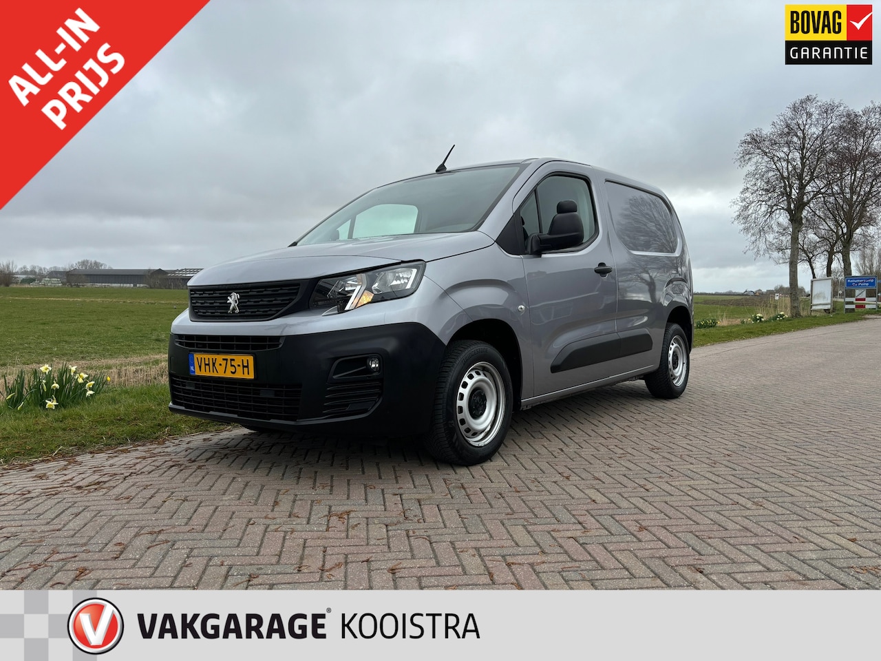 Peugeot Partner - 1.5 BlueHDI Premium Cruise contr. Airco, schuifdeur rechts - AutoWereld.nl