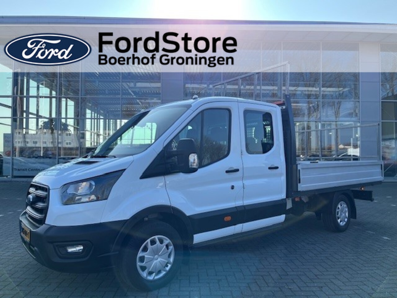 Ford Transit - 350 2.0 TDCI L3H1 DC Trend RWD 7PERSOONS I OPEN LAADBAK DUBBEL CABINE I AIRCO I CRUISE I T - AutoWereld.nl