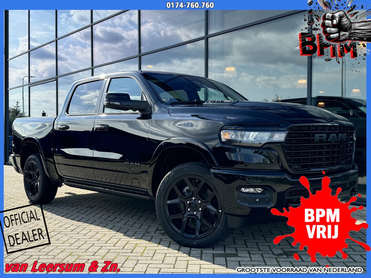 Dodge Ram Pick Up - Laramie Night Premium Hurricane | Elektrische bedienbare achterklep | 360 graden camera - AutoWereld.nl