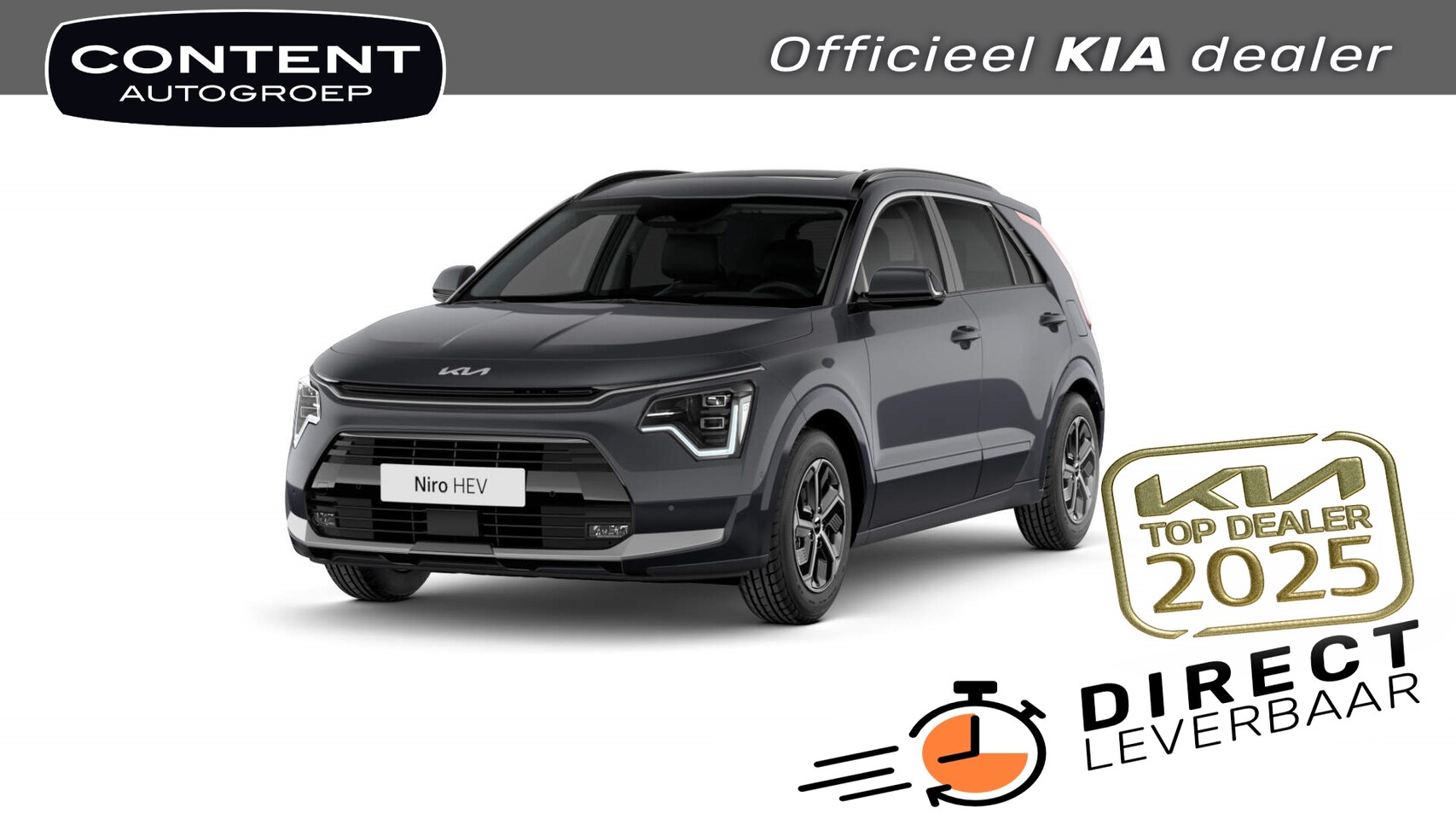 Kia Niro - 1.6 GDi Hybrid 129pk DCT6 DynamicLine DIRECT LEVERBAAR - AutoWereld.nl