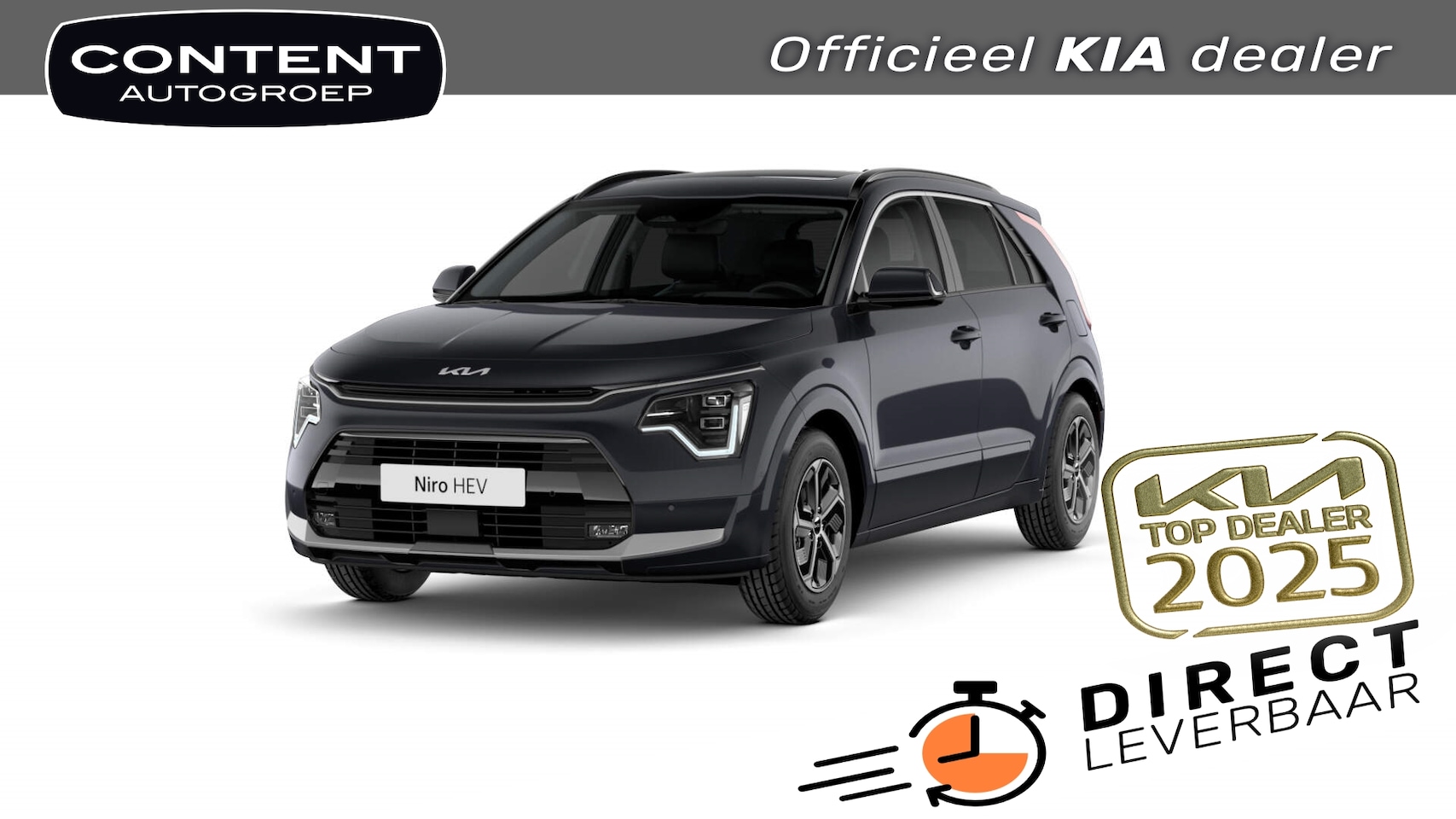 Kia Niro - 1.6 GDi Hybrid 129pk DCT6 DynamicLine DIRECT LEVERBAAR - AutoWereld.nl