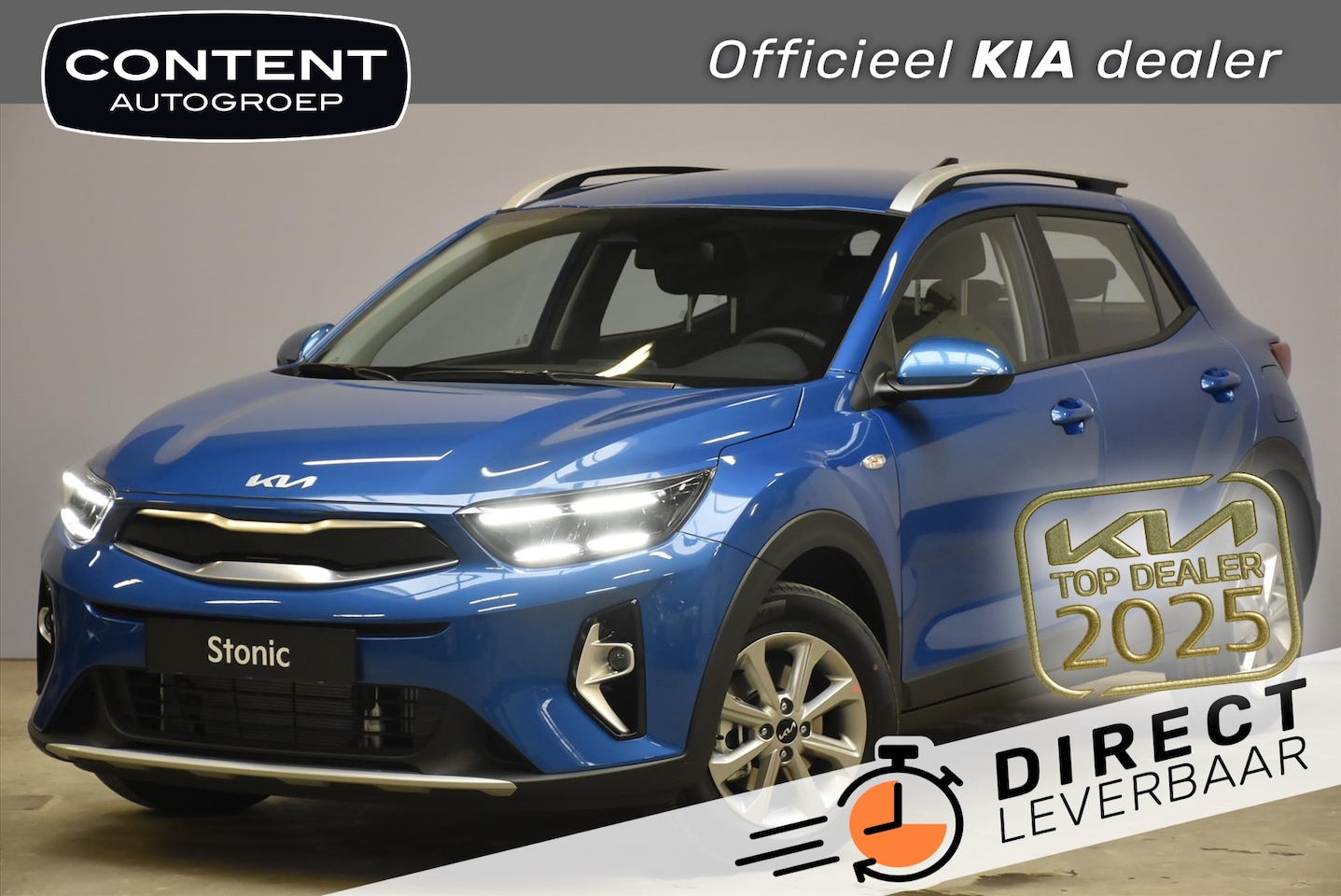 Kia Stonic - 1.0 T-GDi MHEV 100pk DynamicLine DIRECT LEVERBAAR - AutoWereld.nl