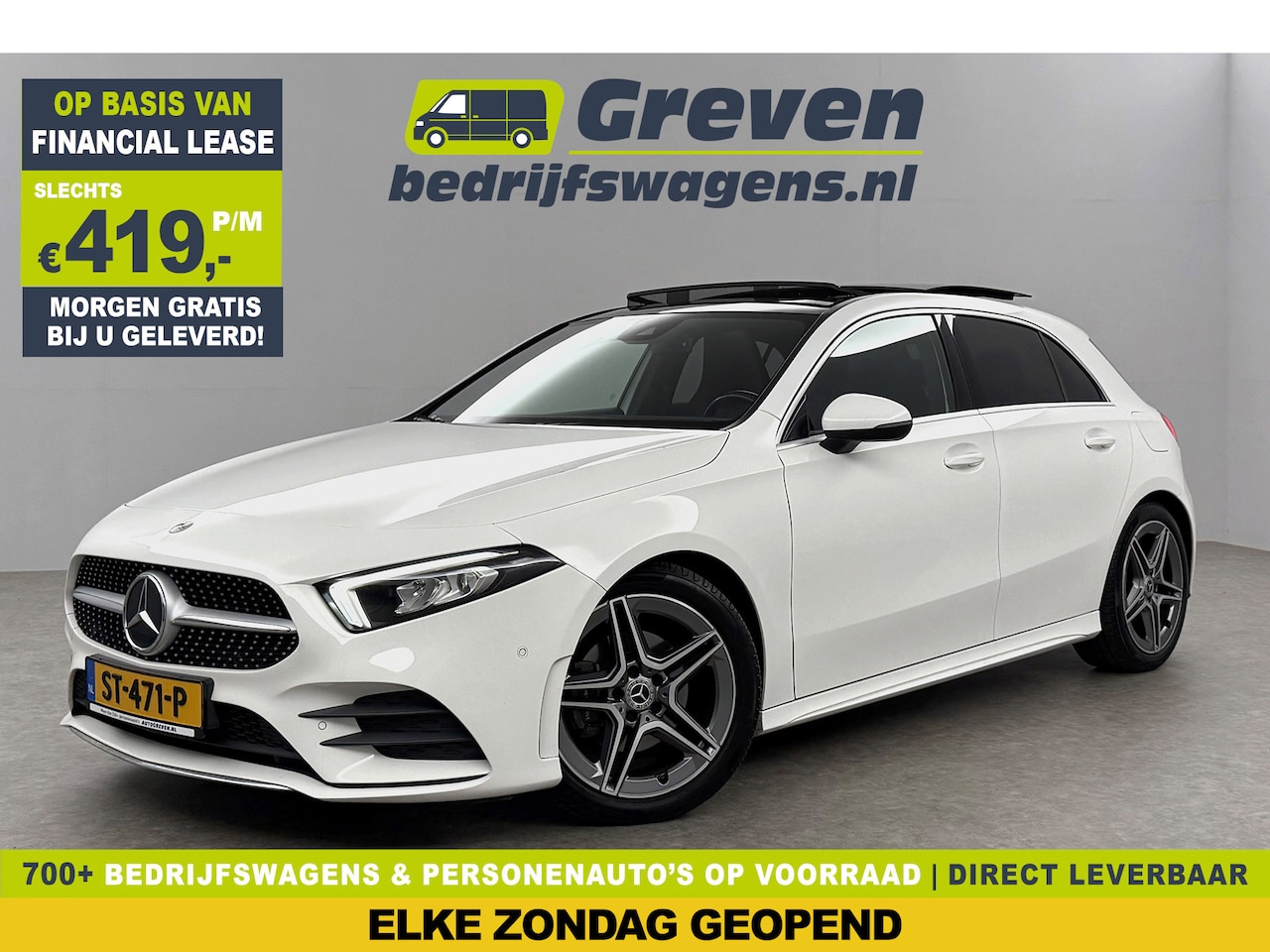 Mercedes-Benz A-klasse - 200 AMG 164K Pano Camera LED Virtual Clima Cruise Navigatie PDC 18''LMV - AutoWereld.nl