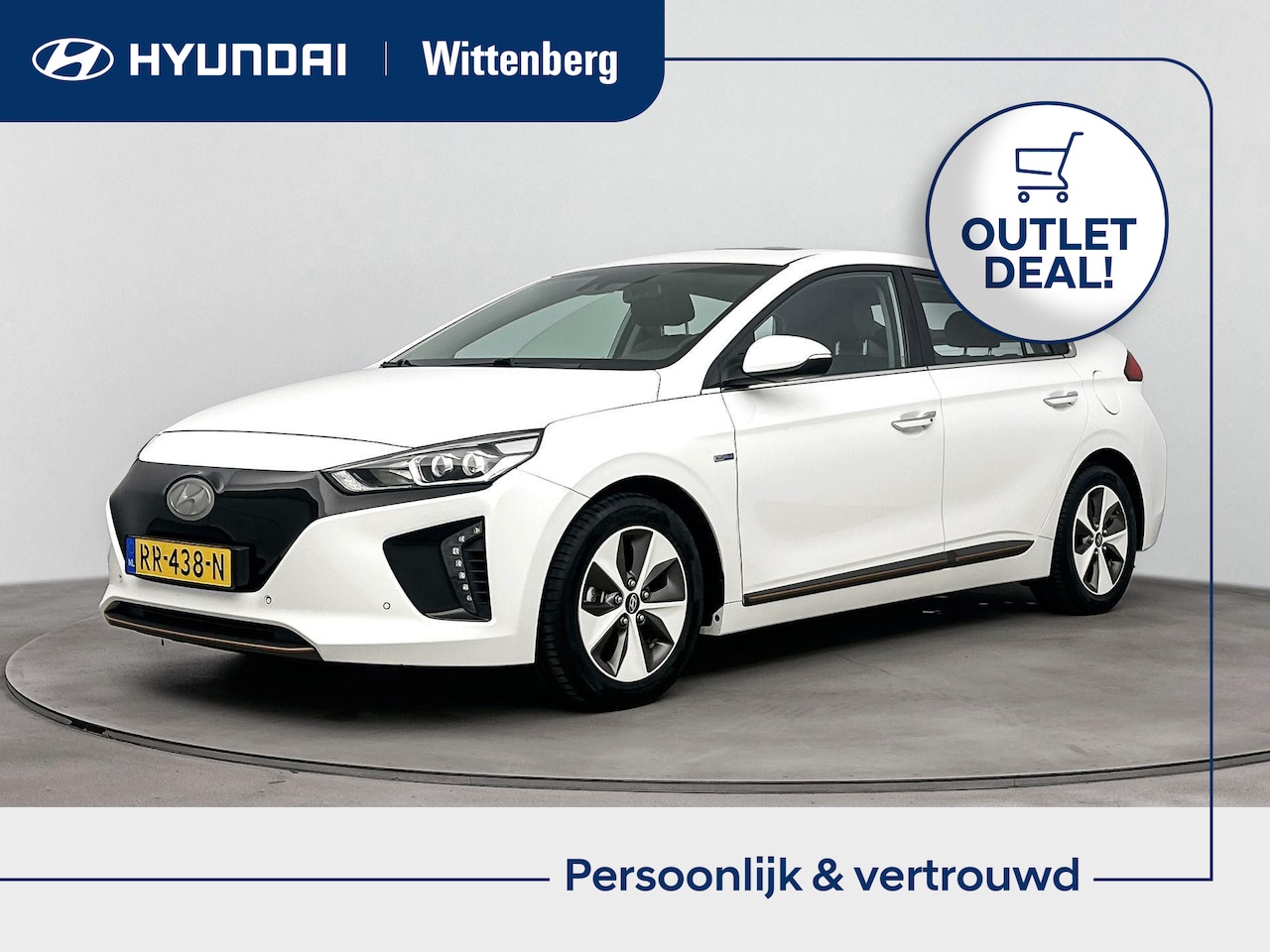 Hyundai IONIQ - PREMIUM EV | OUTLETDEAL! | SCHUIFDAK | LEDER | MEMORY | STOEL + STUURVERWACHTING | NAVI | - AutoWereld.nl