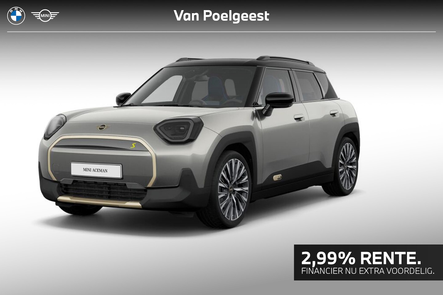 MINI Aceman - SE Favoured M 54.2 kWh MINI Aceman SE Favoured 54.2 kWh | Pakket M | Dak en spiegelkappen - AutoWereld.nl