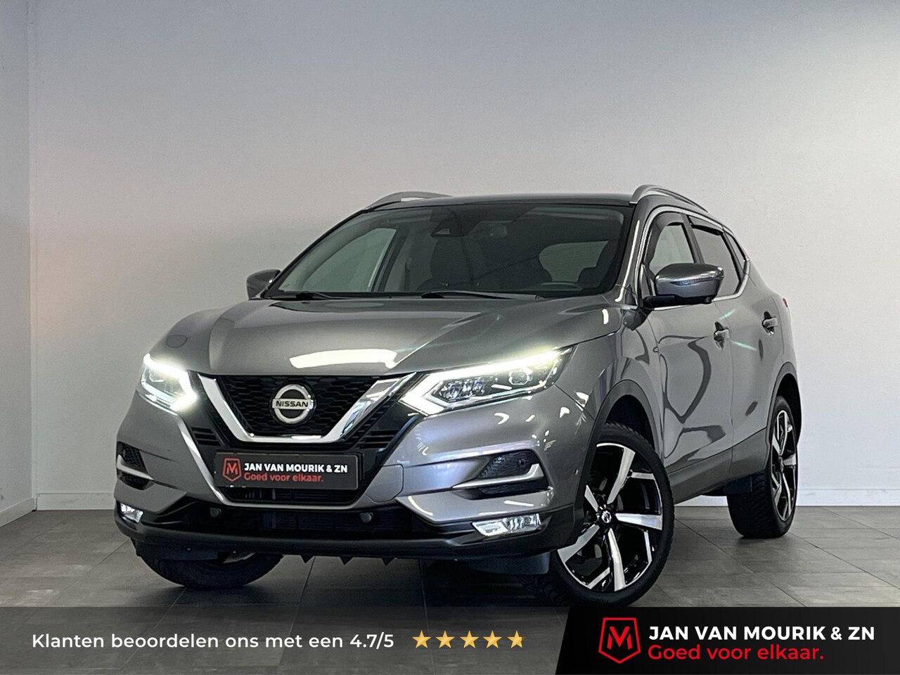 Nissan Qashqai - 1.2 Tekna + | 1e-Eig. | Pano | Half-Leder| 360 Camera | Stoelverwarming | - AutoWereld.nl