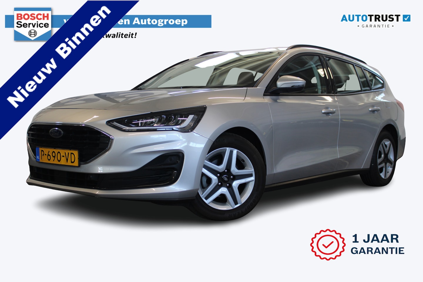 Ford Focus Wagon - 1.0 EcoBoost Hybrid Connected | Incl. 12 maanden Garantie | Trekhaak | Parkeersensoren | N - AutoWereld.nl