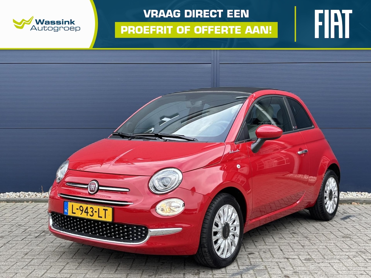 Fiat 500 - 1.0 70pk Hybrid Dolcevita | Panoramadak | DAB | Cruise control | Airco | Parkeersensoren - AutoWereld.nl