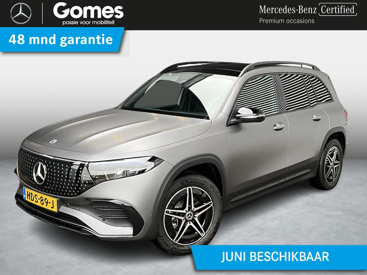 Mercedes-Benz EQB - 250+ AMG Line | Mat Grijs | Night Pakket | Panoramadak | Dodehoekassistent | Donkergetint - AutoWereld.nl