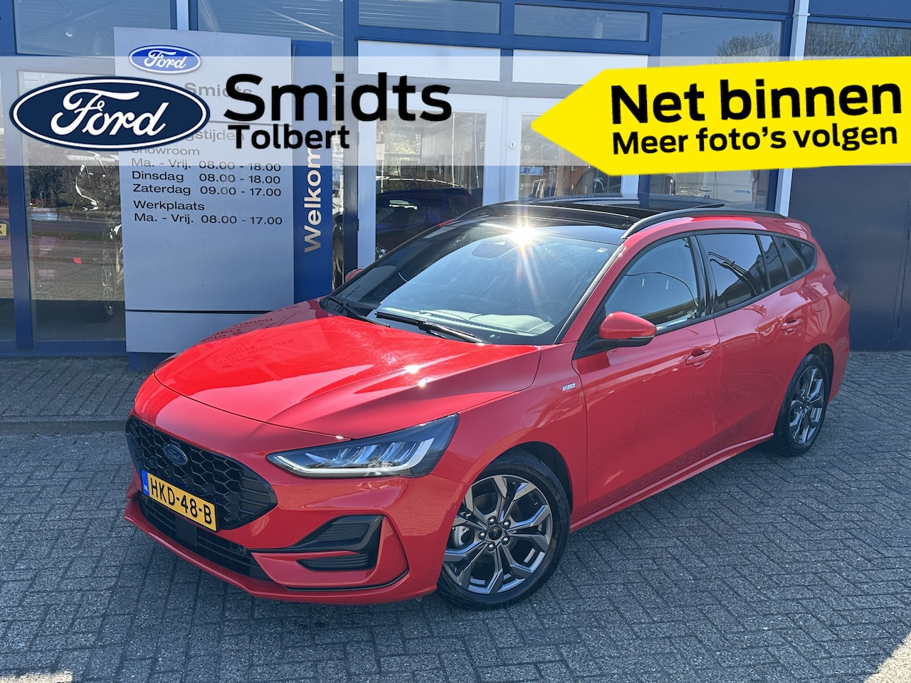 Ford Focus Wagon - EcoBoost Hybrid 155 pk ST Line | Pano | Winter Pack | Camera | Adapt. cruise | Draadloos A - AutoWereld.nl