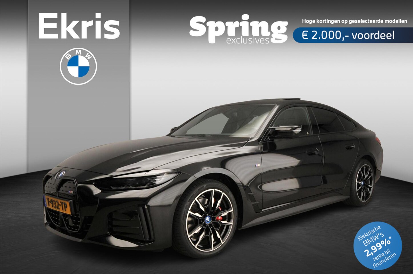 BMW i4 - Gran Coupe M50 | M-Sportpakket | LED | Leder | HUD | Schuifdak | Elektr. zetels | Keyles g - AutoWereld.nl