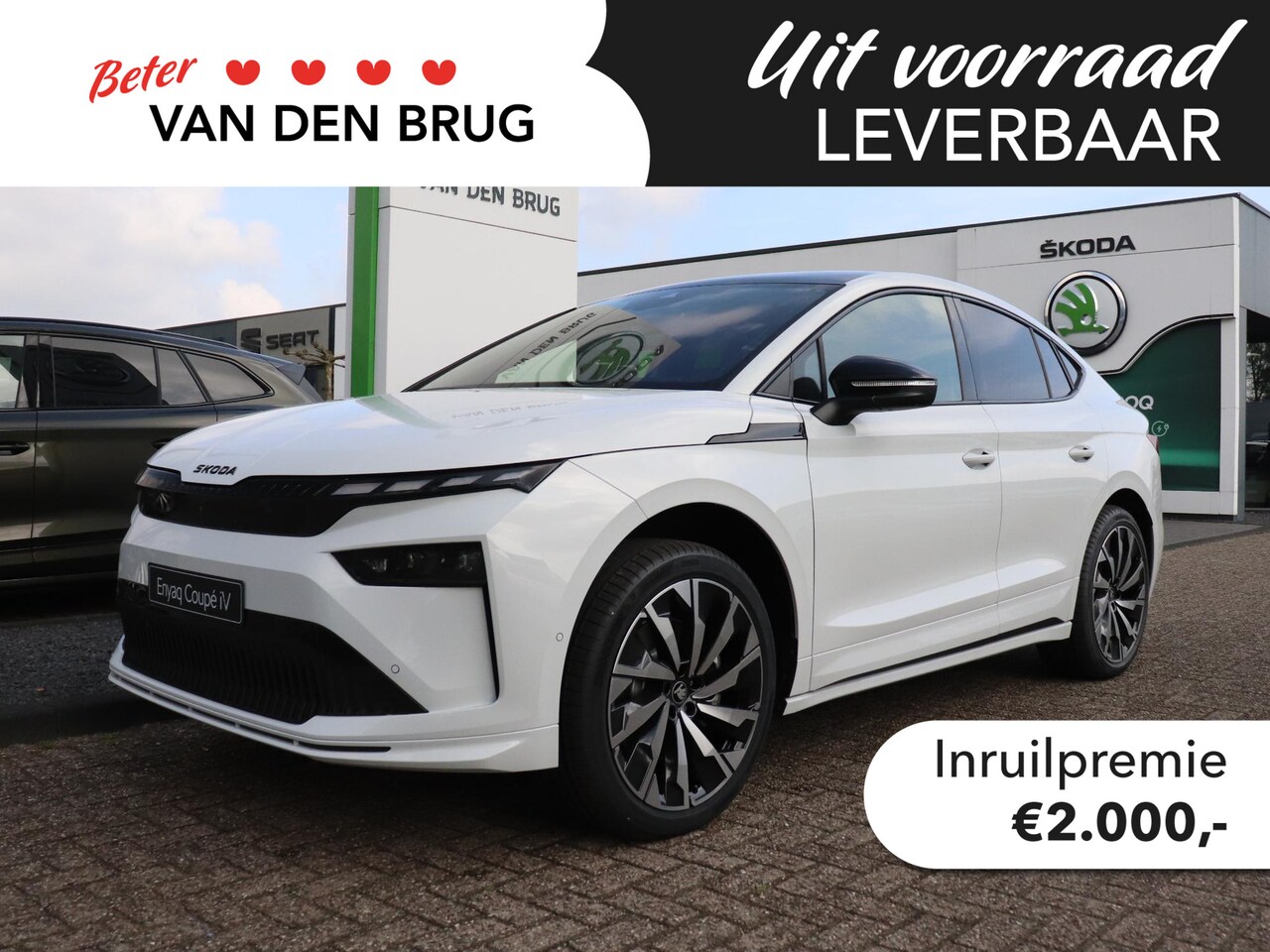Skoda Enyaq iV - Sportline Elektromotor 210 kW / 286 PK SUV Elektri | Trekhaak | Panorama dak | Head up | C - AutoWereld.nl