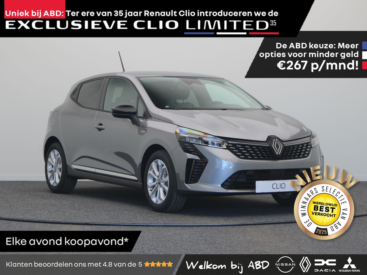 Renault Clio - Limited 35 TCe 90pk | Uniek bij ABD | 35-jarige jubileumeditie | Limited 35 design element - AutoWereld.nl