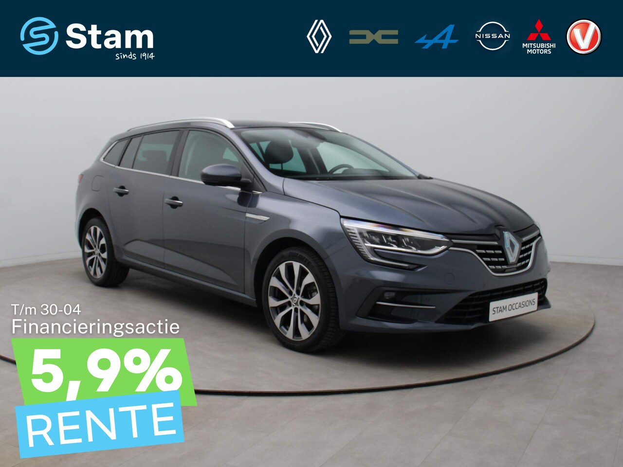 Renault Mégane Estate - TCe 140pk Techno EDC/AUTOMAAT Camera | Climate | Navi | Parksens. v+a | Stoel -\ Stuurverw - AutoWereld.nl
