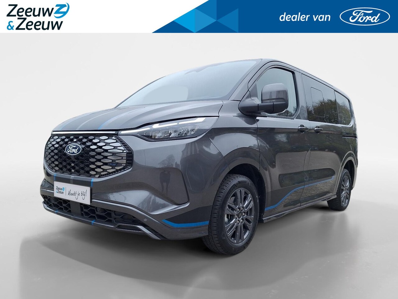Ford Transit Custom - E-Transit 320 L1H1 Sport 65 kWh DC Ford E-Transit Cust. 320 L1H1 Sport 65 kWh DC | Adaptiv - AutoWereld.nl
