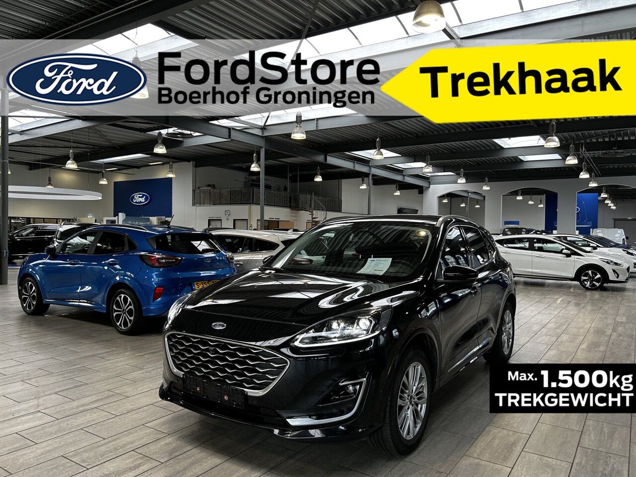 Ford Kuga - 2.5 PHEV 225 pk Vignale Trekhaak I Head up display | Winter Pack | Camera | El verst. stoe - AutoWereld.nl