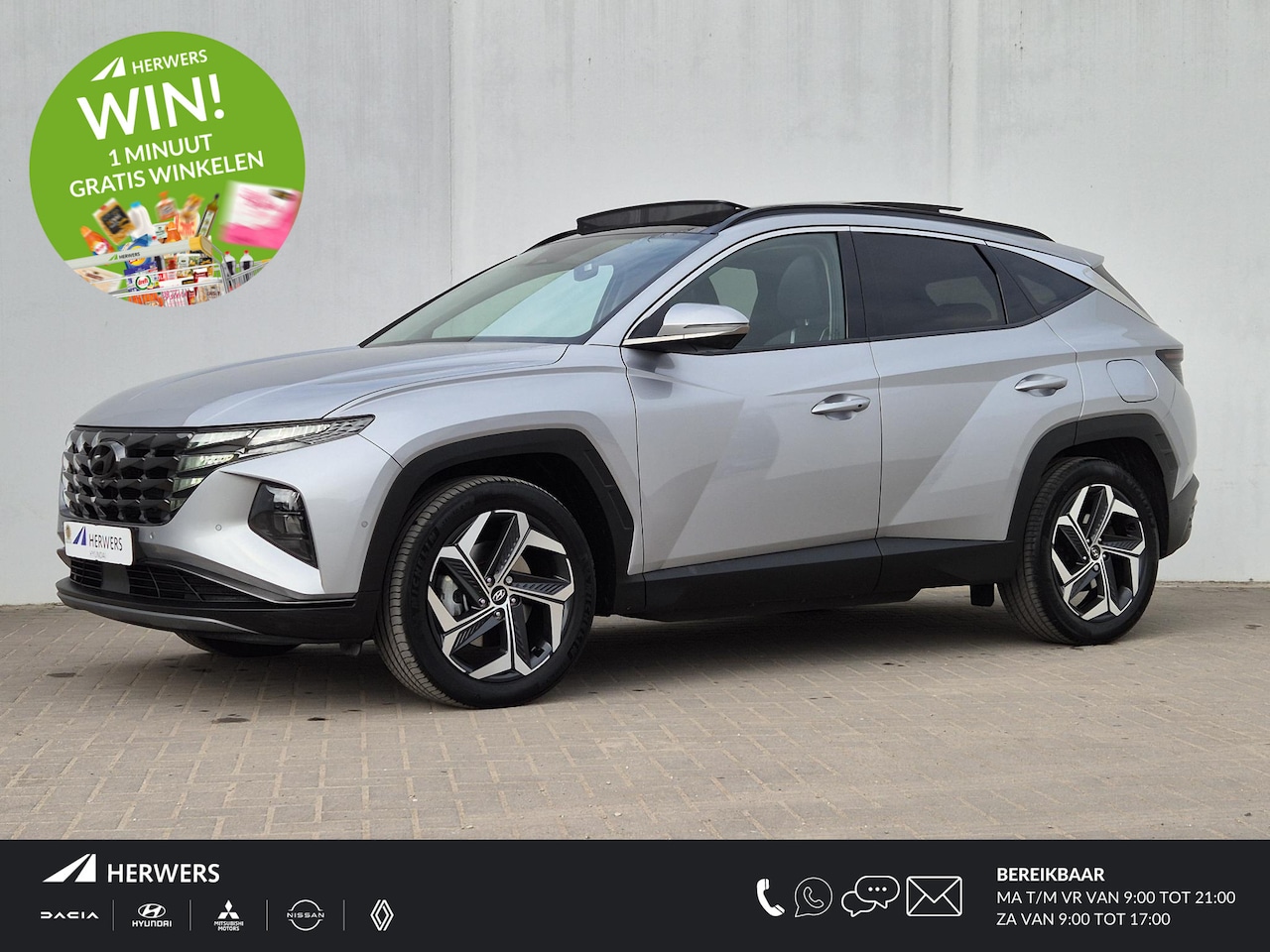 Hyundai Tucson - 1.6 T-GDI PHEV 265pk Premium Sky 4WD Automaat / Glazen schuif- en kanteldak / Adaptief cru - AutoWereld.nl