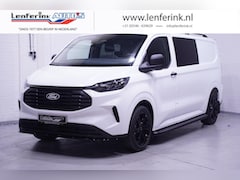 Ford Transit Custom - 2.0 TDCI 136 pk L2 Dubbel Cabine Black&White Edition 19" LMV, Treeplanken, Dakrails, Laadr