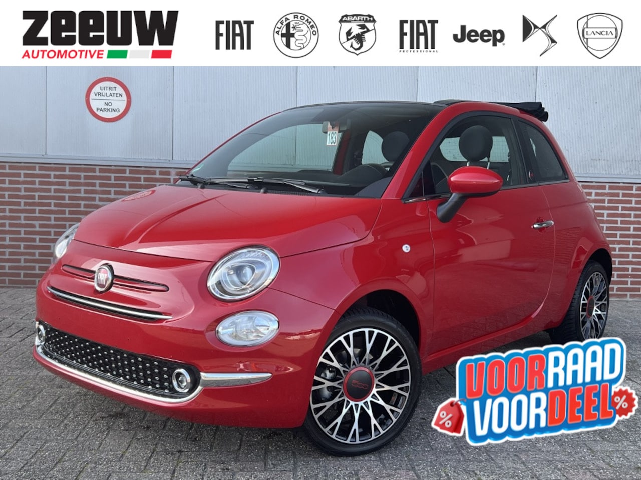 Fiat 500 C - 1.0 Hybrid 70 PK RED | Navi | Carplay | Clima | 16" - AutoWereld.nl