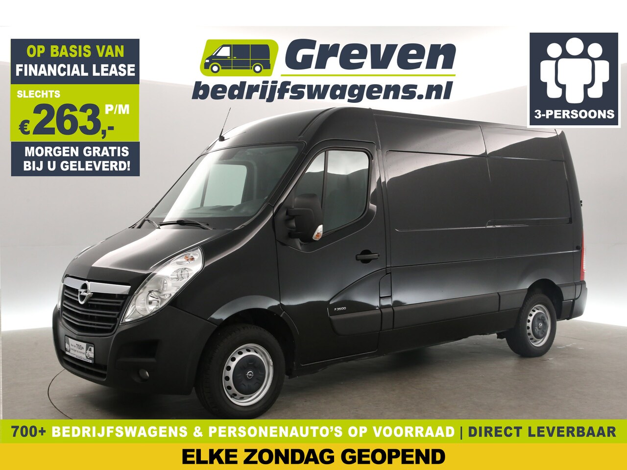 Opel Movano - L2H2 Airco Camera Cruise Navigatie PDC 3 Persoons Elektrpakket Trekhaak - AutoWereld.nl