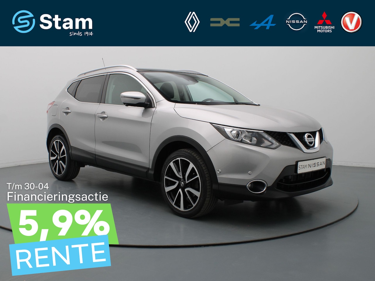 Nissan Qashqai - 1.2 Tekna 360° Camera | Cruise | Navi | Parkeersens. v+a | Panoramadak - AutoWereld.nl