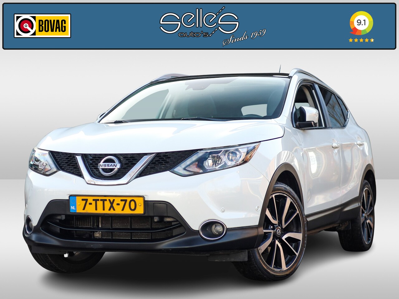Nissan Qashqai - 1.2 Tekna Panoramadak | Stoelverwarming | 360 camera - AutoWereld.nl