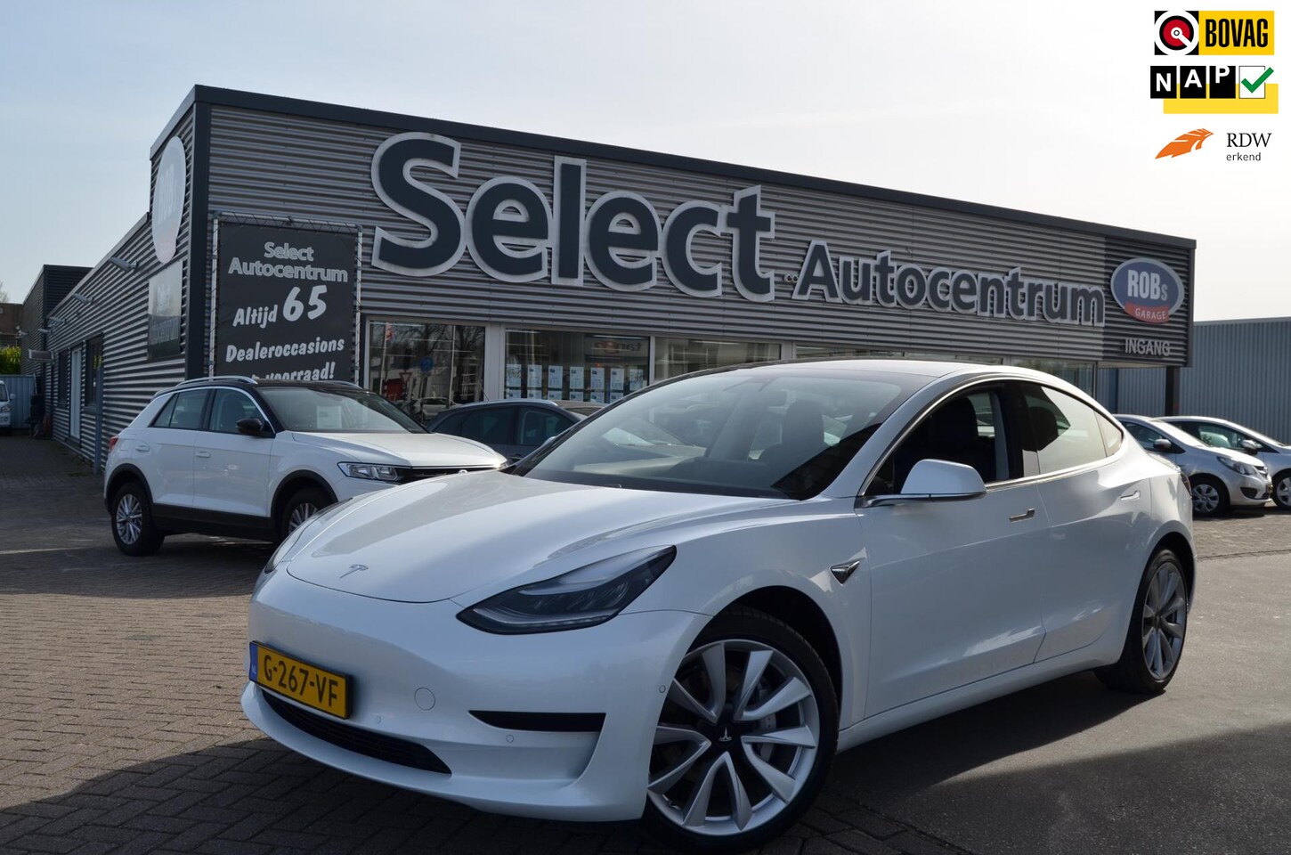 Tesla Model 3 - Standard RWD Plus 60 kW NL AUTO|19"LMV|PANO| WIT MET| - AutoWereld.nl