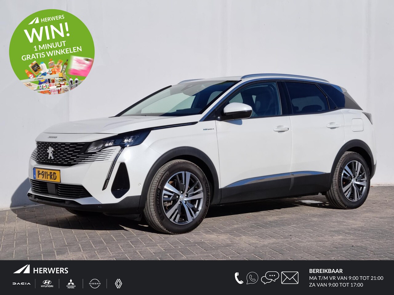 Peugeot 3008 - 1.6 HYbrid4 300PK Allure AWD Plug-in Automaat Nieuw Model / Groot Scherm Navigatie / Stand - AutoWereld.nl