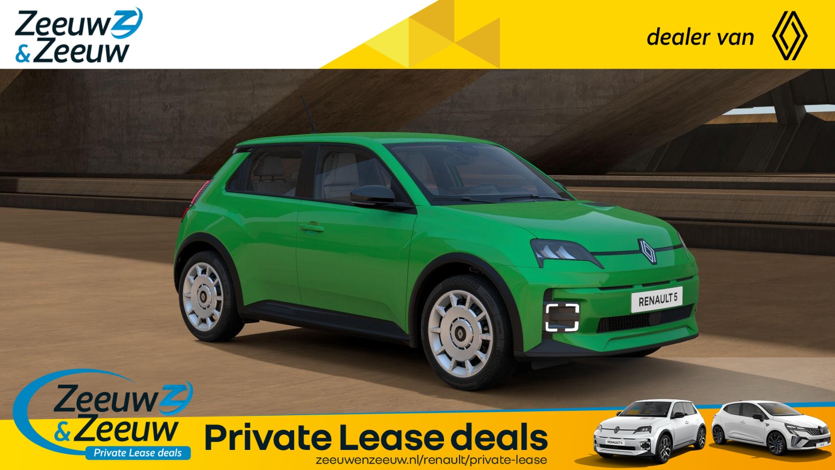 Renault 5 - urban range evolution 40 kWh | NU MET DE ZEEUW EN ZEEUW SWITCH ACTIE voor maar €349,- per - AutoWereld.nl