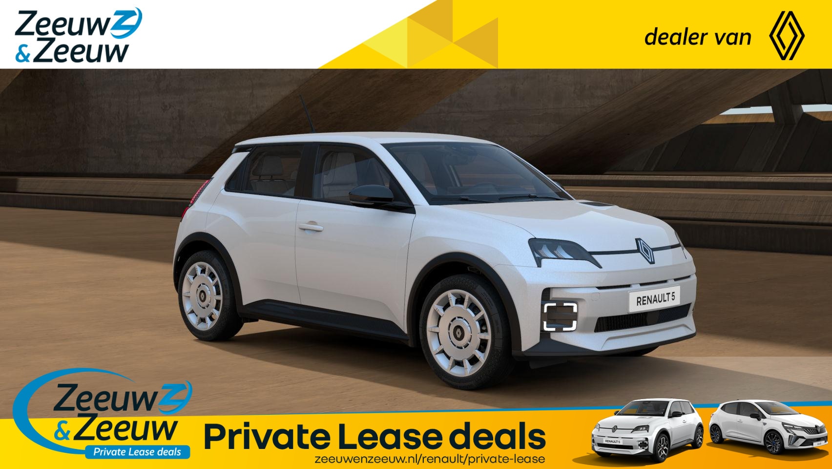 Renault 5 - urban range evolution 40 kWh | NU MET DE ZEEUW EN ZEEUW SWITCH ACTIE voor maar €360,- per - AutoWereld.nl