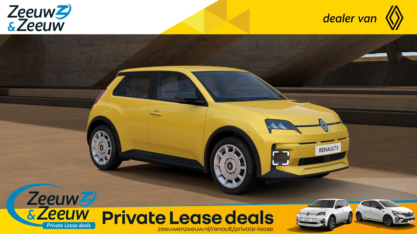 Renault 5 - urban range evolution 40 kWh | NU MET DE ZEEUW EN ZEEUW SWITCH ACTIE voor maar €360,- per - AutoWereld.nl