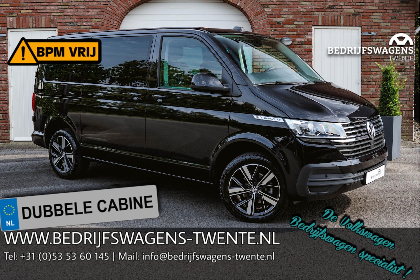 Volkswagen Transporter Caravelle - T6.1 2.0 TDI 150PK DSG L1H1 DUB/CAB Comfortline Clima | A-deuren | NAVI | Apple Carplay / - AutoWereld.nl