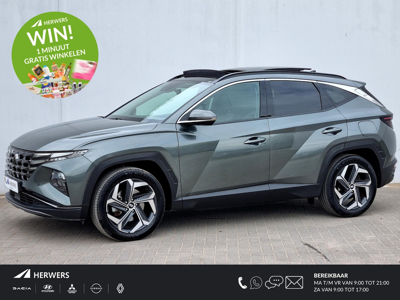 Hyundai Tucson - 1.6 T-GDI PHEV Comfort Smart Sky 4WD Automaat / 1350KG Trekgewicht / Elektrische Schuif-/K - AutoWereld.nl