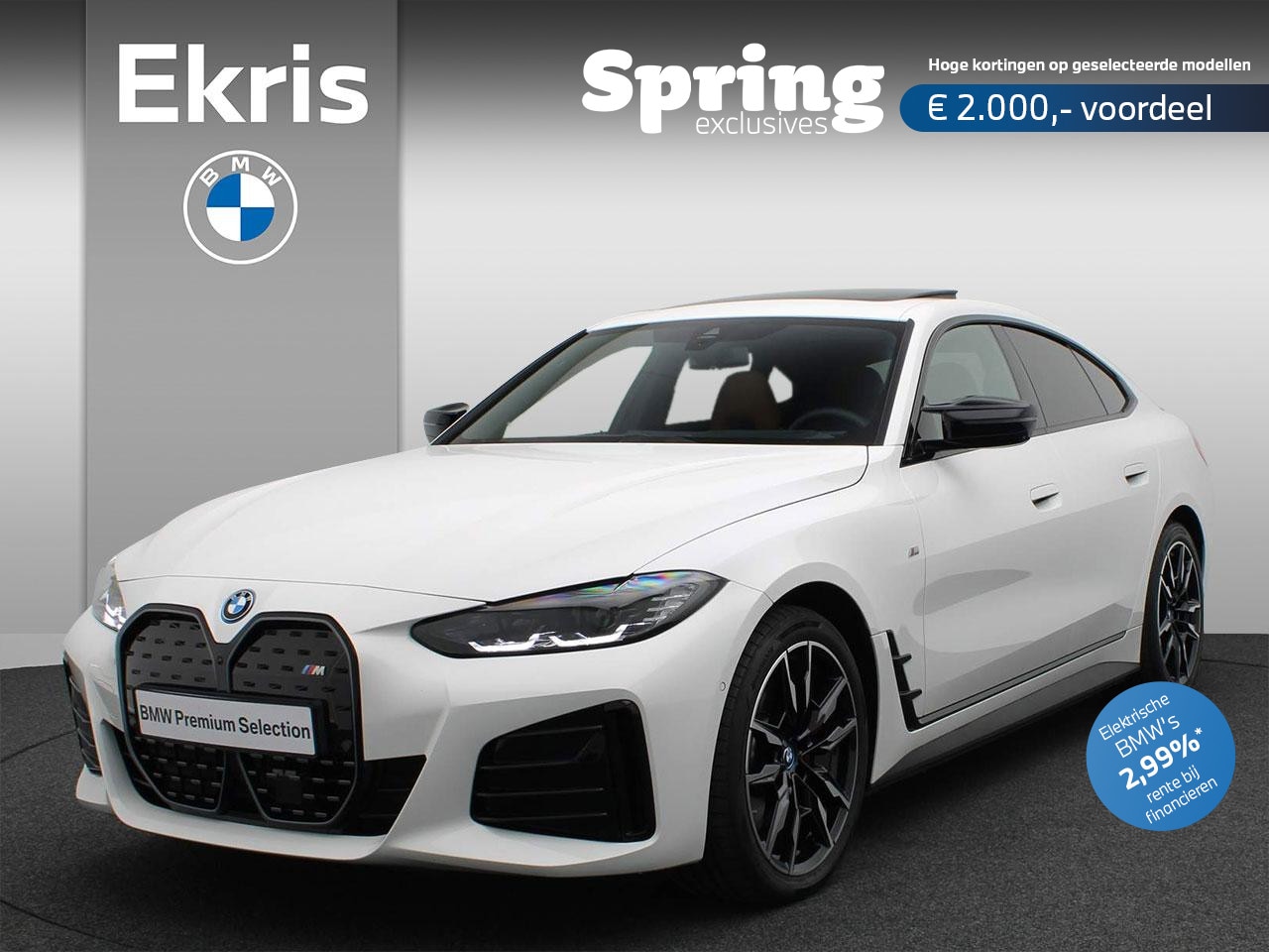 BMW i4 - M50 High Executive M Sportpakket Pro 84kwh / Schuifdak / Harman Kardon / Elektrisch verste - AutoWereld.nl