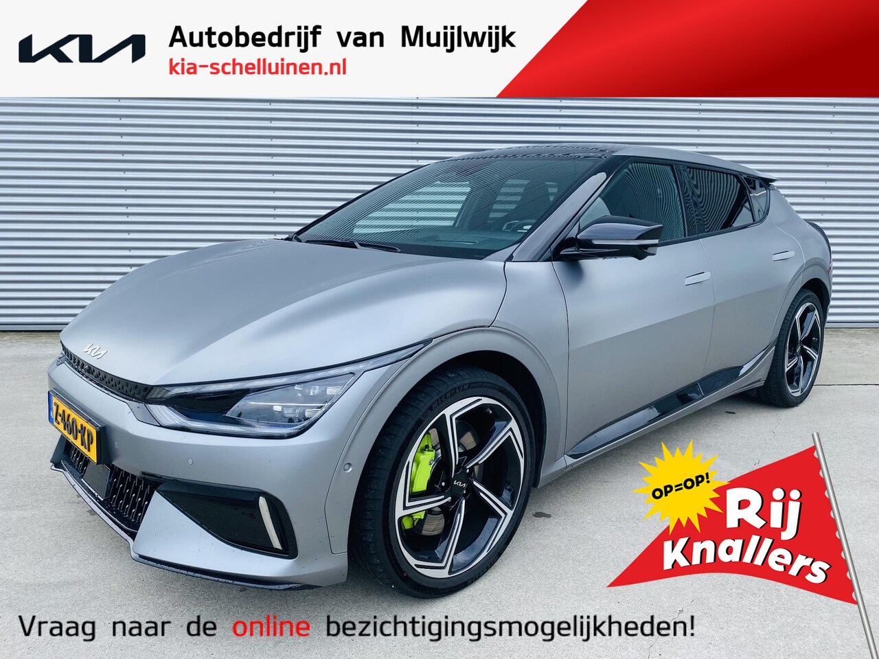 Kia EV6 - GT AWD 77.4 kWh Trekhaak afneembaar | Auto rijdt momenteel km stand kan iets variëren! - AutoWereld.nl