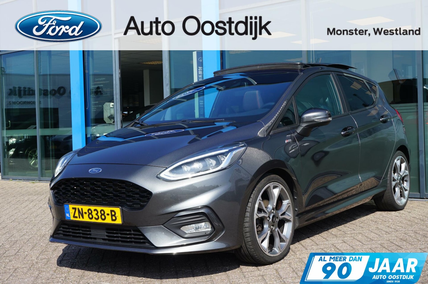 Ford Fiesta - 1.0 EcoBoost ST-Line 100PK Winterpack Panodak Cruise Navi Climate Carplay Full-LED Parkeer - AutoWereld.nl